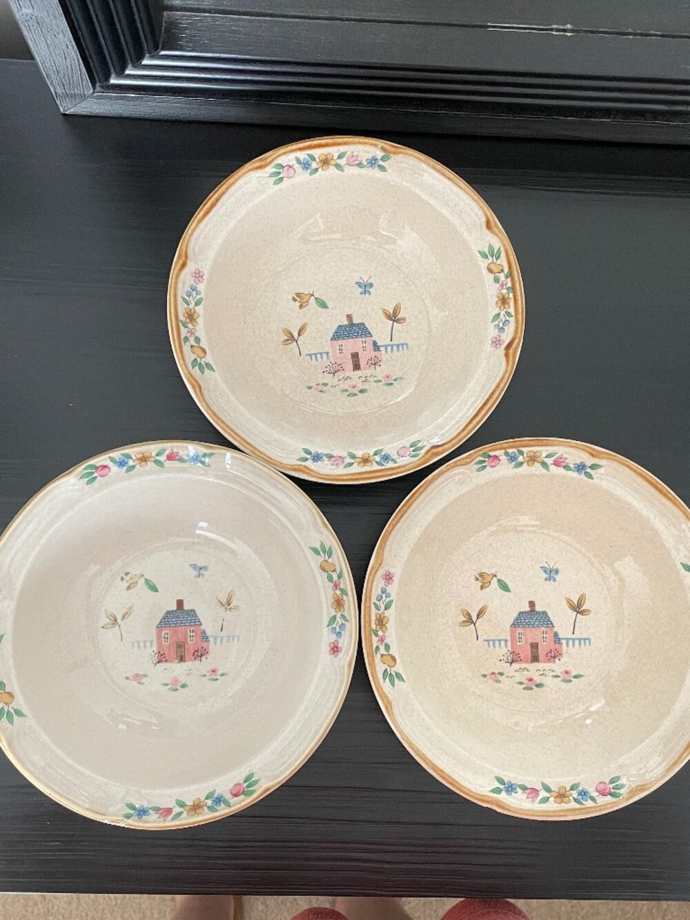 International China Stoneware   Vintage 3 Soup Plates